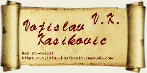 Vojislav Kašiković vizit kartica
